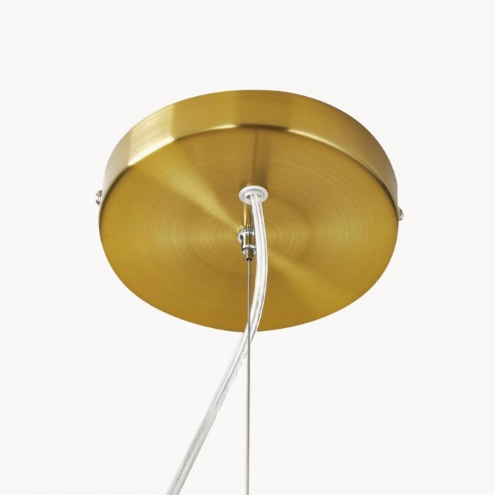 Glissora Soft Curved Glass Pendant Light - Hanging Pendant Glass and Metal for Dining and Kitchen Island HL1981