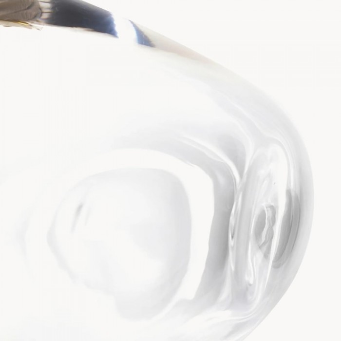 Glissora Soft Curved Glass Pendant Light - Hanging Pendant Glass and Metal for Dining and Kitchen Island HL1981