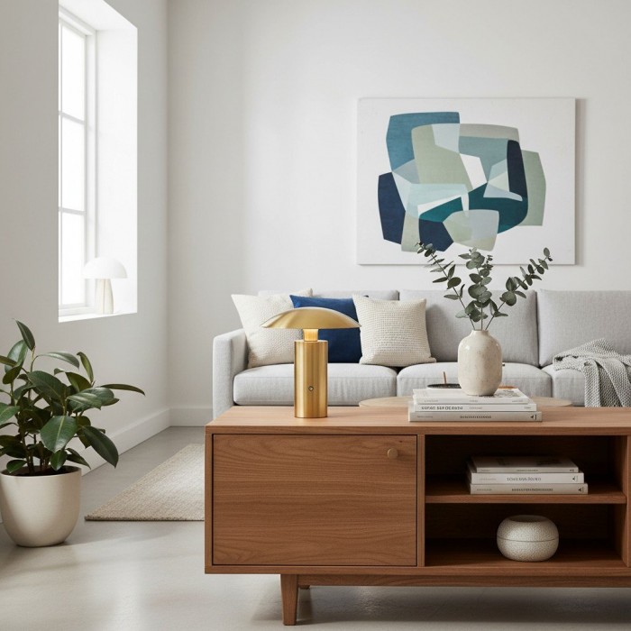 Oricone Portable LED Table Light - Touch-Dimmer Cordless Mushroom Lamp for Dining and Bedside HL2120