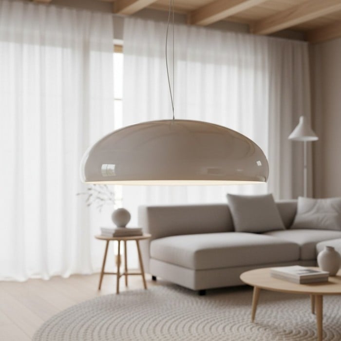 Haelen Colorful Nordic Bowl-Shaped Pendant Light - Modern and Stylish Metal Shade Suitable for Dining Rooms and Kitchens HL1989