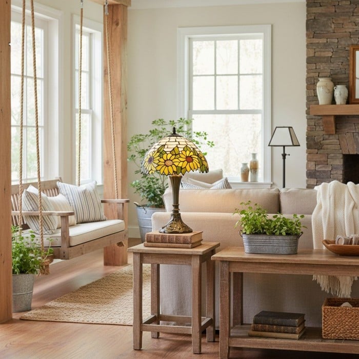 Handcrafted TF Sorenia Shade Lamp - Classic Tiffany Style Lighting for Home & Hospitality HL2084