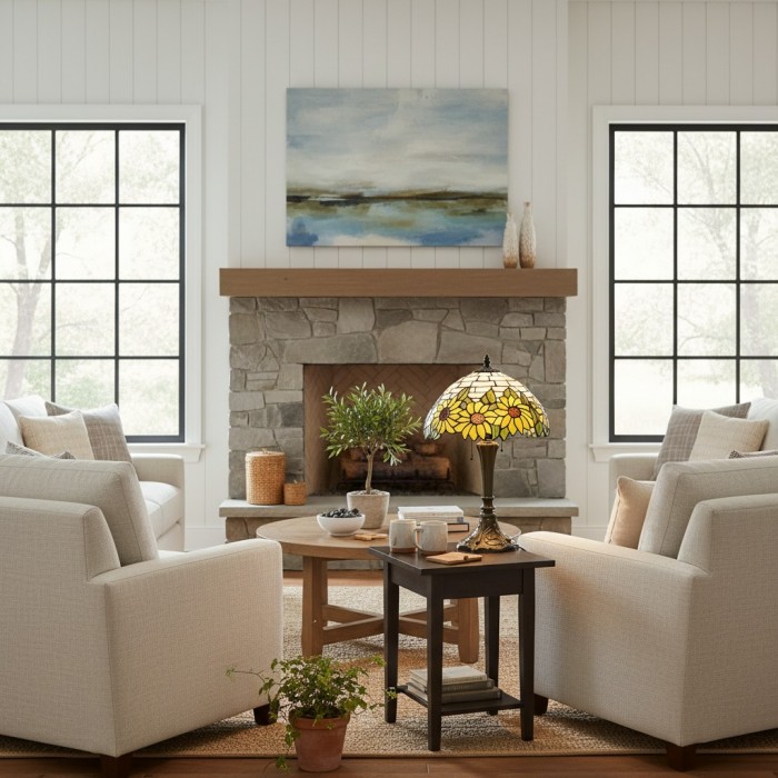 Handcrafted TF Sorenia Shade Lamp - Classic Tiffany Style Lighting for Home & Hospitality HL2084