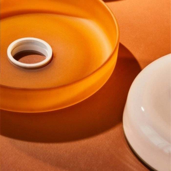 Kalo Modern Pendant Light - Sleek Metal Rod and Disc Orb Glass Design HL2260