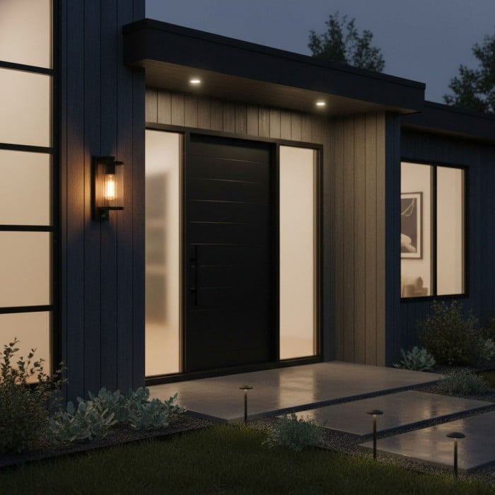 Karbonis Moderne Buitenwandlamp - Bewegingssensor Beveiligingslamp voor Veranda en Tuin HL2205