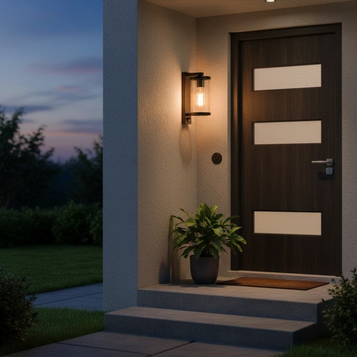 Karbonis Moderne Buitenwandlamp - Bewegingssensor Beveiligingslamp voor Veranda en Tuin HL2205