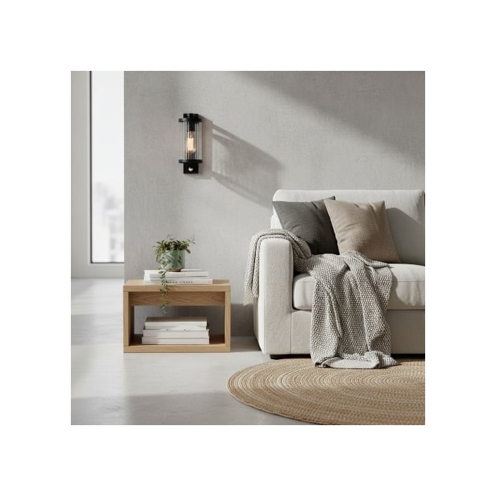 Karbonis Modern Outdoor Wall Sconce - Motion Sensor Security Light for Porch and Garden HL2205