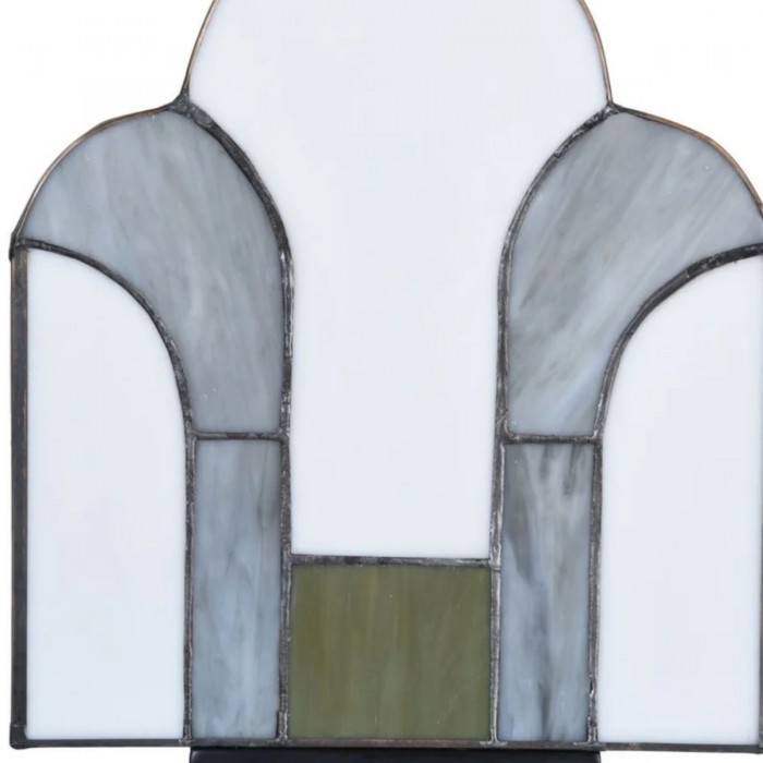 Kelsar Stained Glass Art Deco Table Lamp - Elegant Indoor Accent Light for Living Room or Entryway HL2028