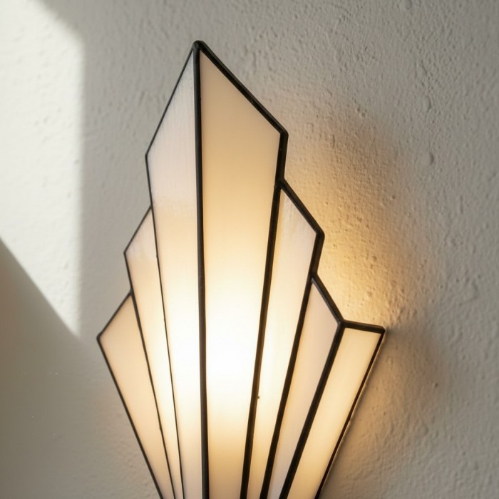 Kelsar Wall Light Featuring Hand-Cut Glass and Elegant Art Deco Design for Indoor Accent Lighting HL2019