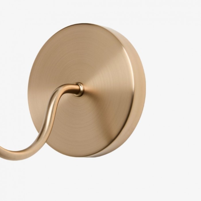 Kysara Brass Linen Wall Lamp - Sculptural Curves Design Suitable for Living Rooms, Bedrooms and Bathrooms HL1878