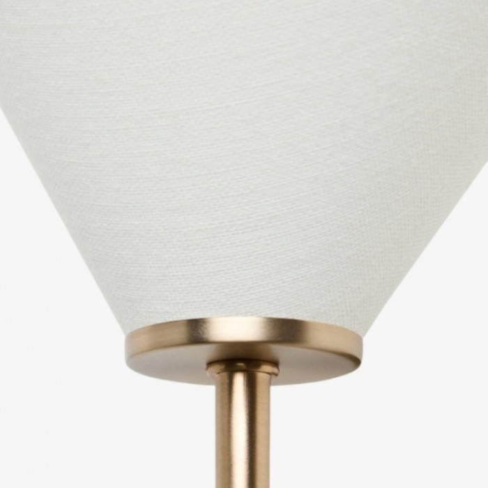 Kysara Brass Linen Wall Lamp - Sculptural Curves Design Suitable for Living Rooms, Bedrooms and Bathrooms HL1878