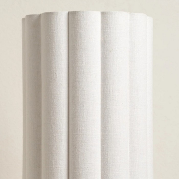 Linbron moderne tafellamp met stoffen kap en houten voet - Zachte sfeerverlichting voor slaapkamer of woonkamer HL1910