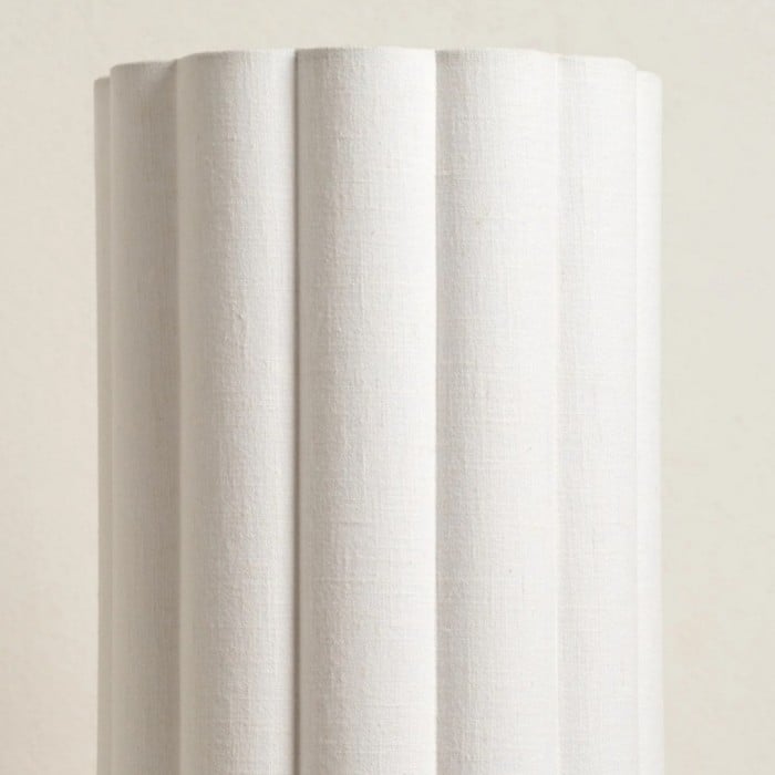 Linbron Modern Fabric Shade Table Lamp with Wood Base - Soft Ambient Lighting for Bedroom or Living Room HL1910