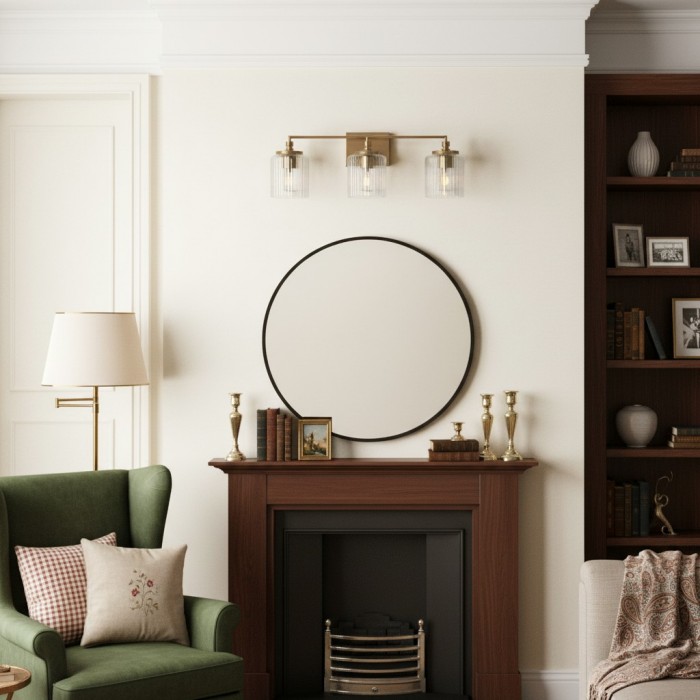 Applique murale Lirra à 3 lumières, intensité variable, verre et métal - Design moderne pour salle de bain et chambre HL1949