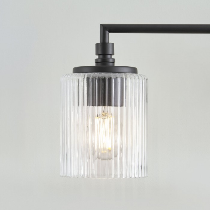 Applique murale Lirra à 3 lumières, intensité variable, verre et métal - Design moderne pour salle de bain et chambre HL1949