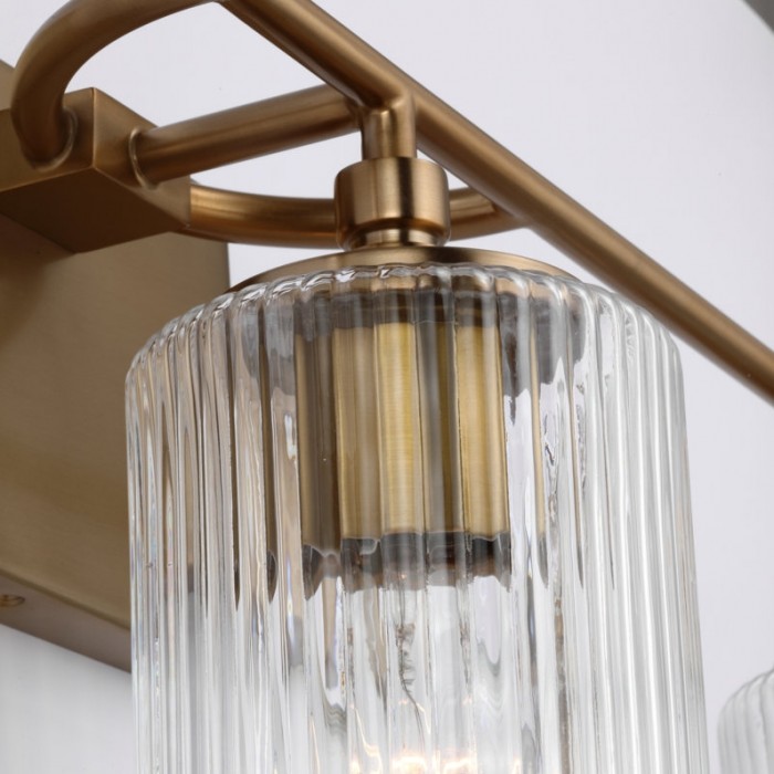 Applique murale Lirra à 3 lumières, intensité variable, verre et métal - Design moderne pour salle de bain et chambre HL1949