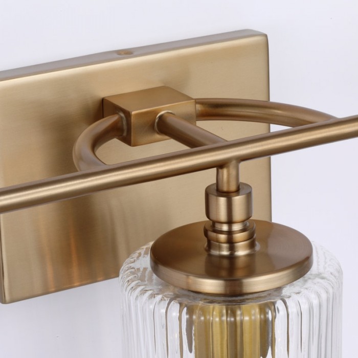 Applique murale Lirra à 3 lumières, intensité variable, verre et métal - Design moderne pour salle de bain et chambre HL1949