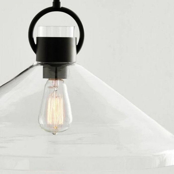 Lirra Industriële hanglamp van helder glas - Perfect voor keukeneiland en eetkamer HL1962