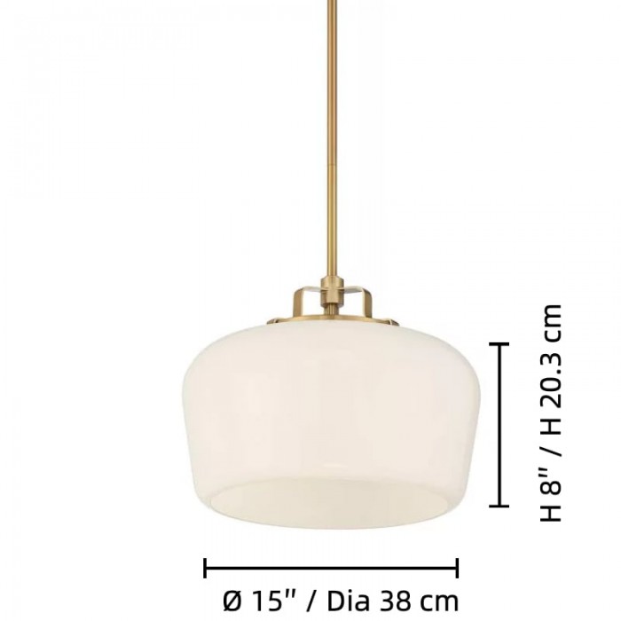 Lirra Opaalglazen Hanglamp - Moderne Verstelbare Metalen Hanglamp voor Keuken en Eetkamer HL1961