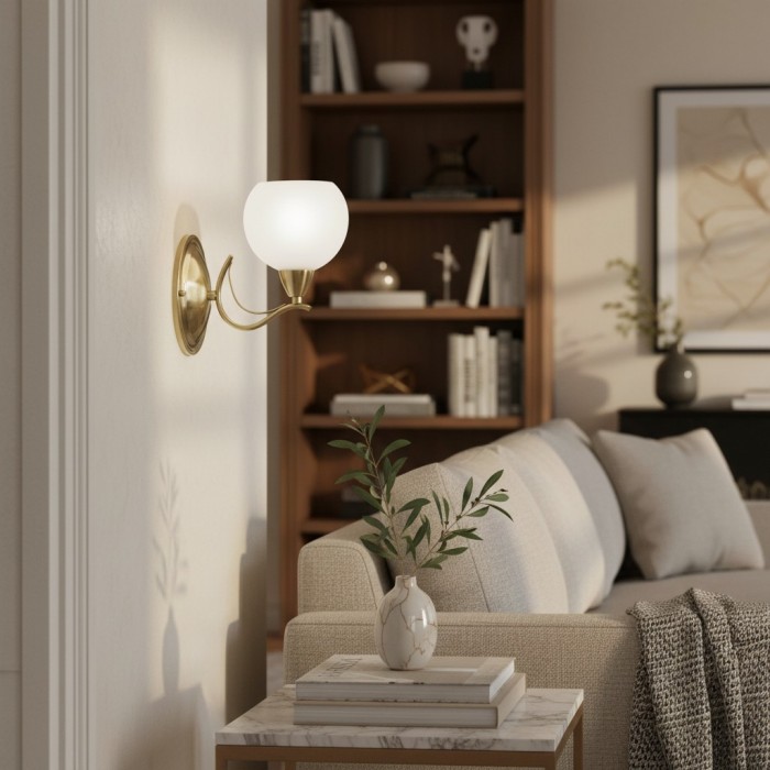 Applique murale incurvée moderne Armicora - Luminaire décoratif élégant pour salons et chambres HL2172