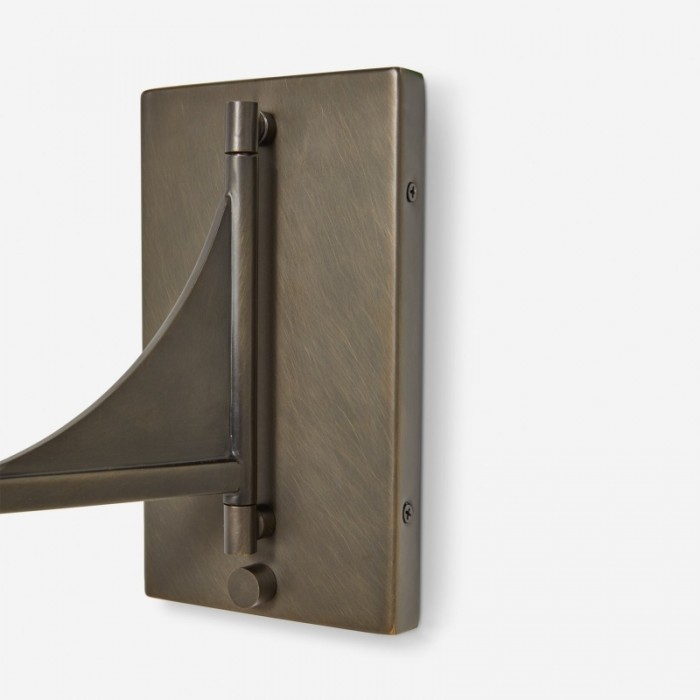 Applique murale Lumarys à bras articulé - Abat-jour sculptural en lin, style organique, pour salon ou chambre HL1874