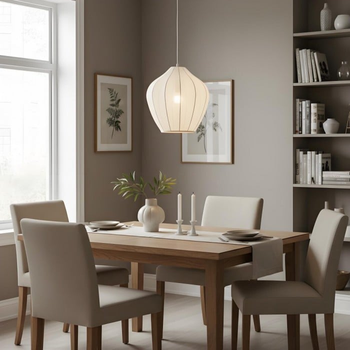 Lumifil Modern Mesh Pendant Light - Hanging Fabric Lghts are Suitable for Dining Rooms or Kitchen Islands HL1983