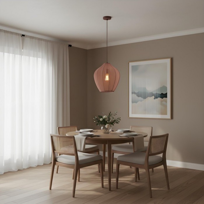Lumifil Modern Mesh Pendant Light - Hanging Fabric Lghts are Suitable for Dining Rooms or Kitchen Islands HL1983