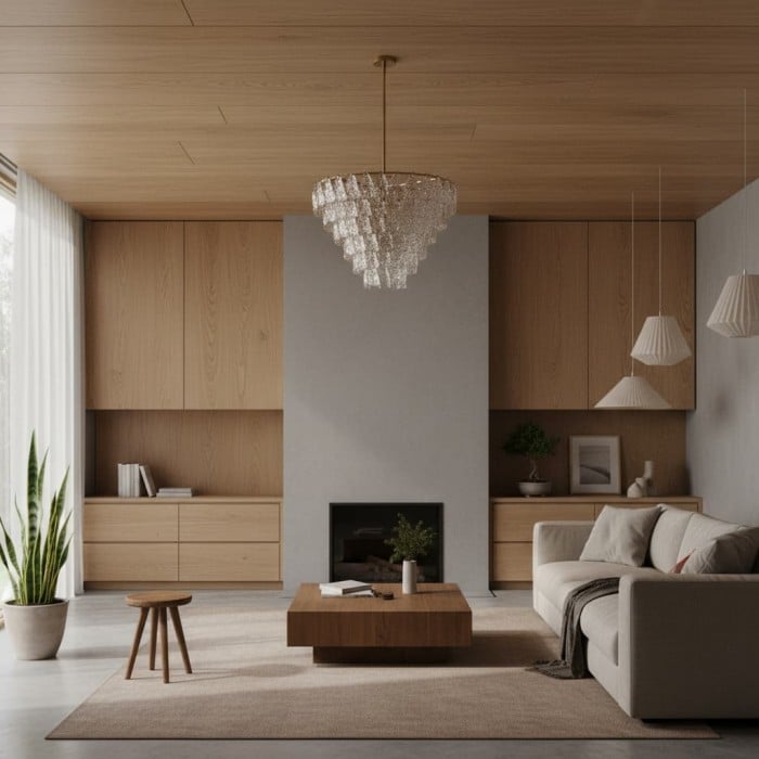 Lumvey Glass Round Chandelier - Elegant Pendant Light for Dining Room and Living Room HL1973