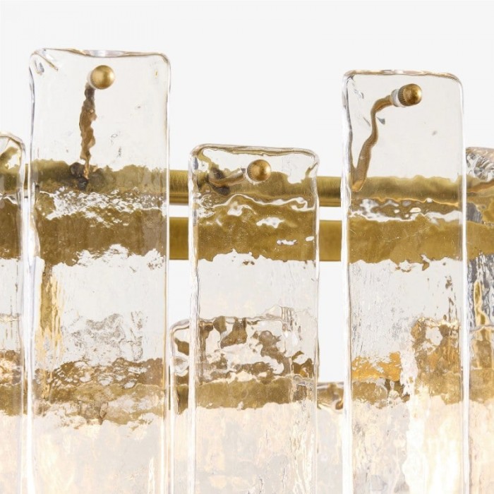 Lumvey Round Chandelier - Vintage Tiered Glass Inspired Metal Frame for Dining Room & Foyer HL1997