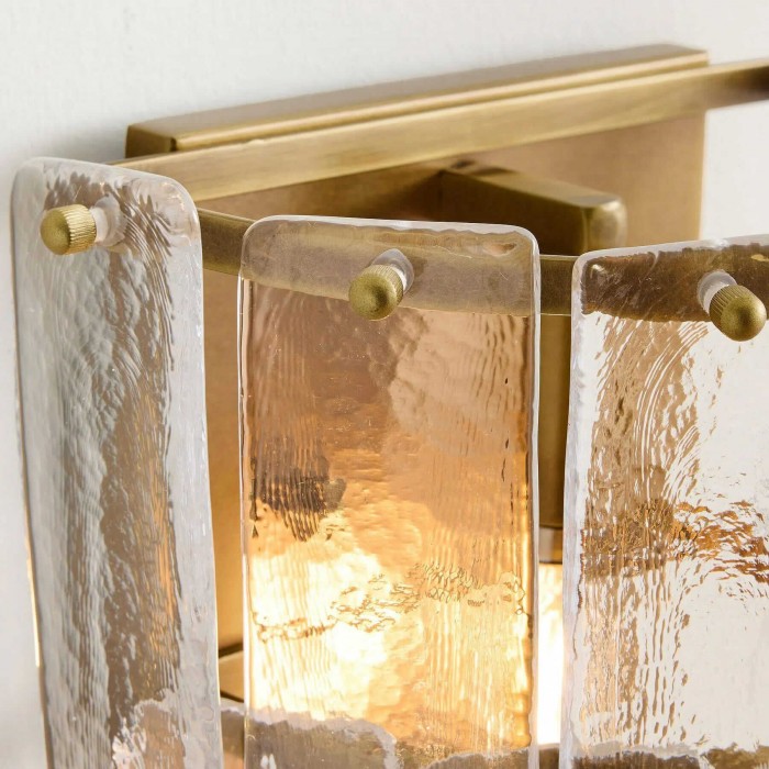 Lumvey Stylish Glass Wall Sconce - Modern Design Wall Light for Ambiance Hallways HL1937