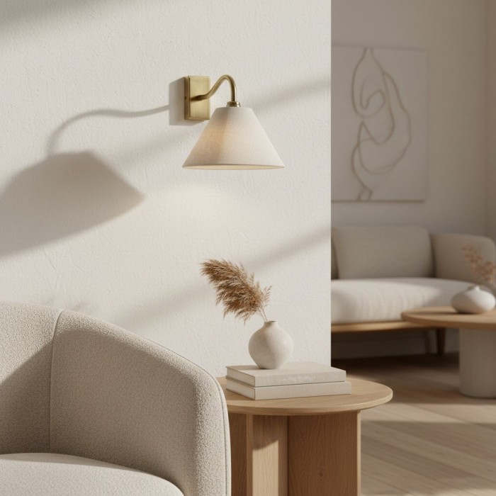 Lumweve Wall Light - Pleated Look Shade Refined Sconce for Corridor and Study HL2111
