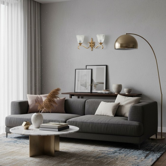 Lunetal dubbele wandlamp - Vintage metaal en glas voor hal en slaapkamer HL2038