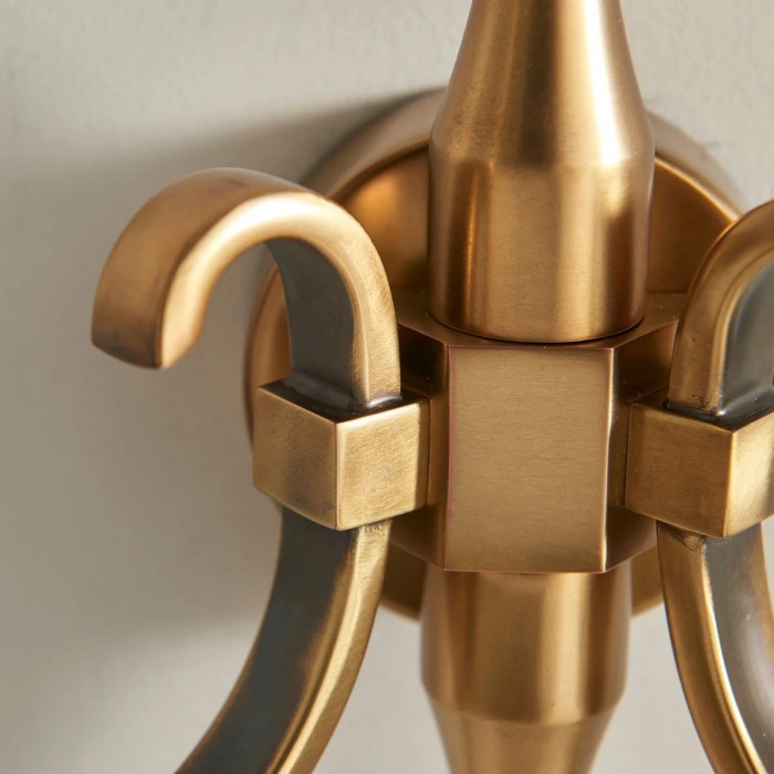 Lunetal dubbele wandlamp - Vintage metaal en glas voor hal en slaapkamer HL2038