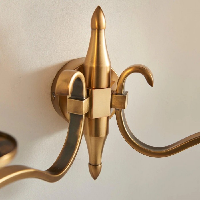 Lunetal Double-Head Wall Sconce - Vintage Metal Glass for Hallway and Bedroom HL2038