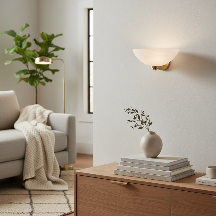 Lunetal Uplighter Retro Art Deco Profile Sconce - Decorative Wall Lamp for Entry or Study HL2036