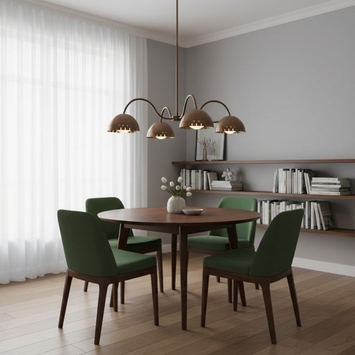 Lustrona Modern Chandelier - Artistic Metal Structure Statement Light for Living or Dining Areas HL1852