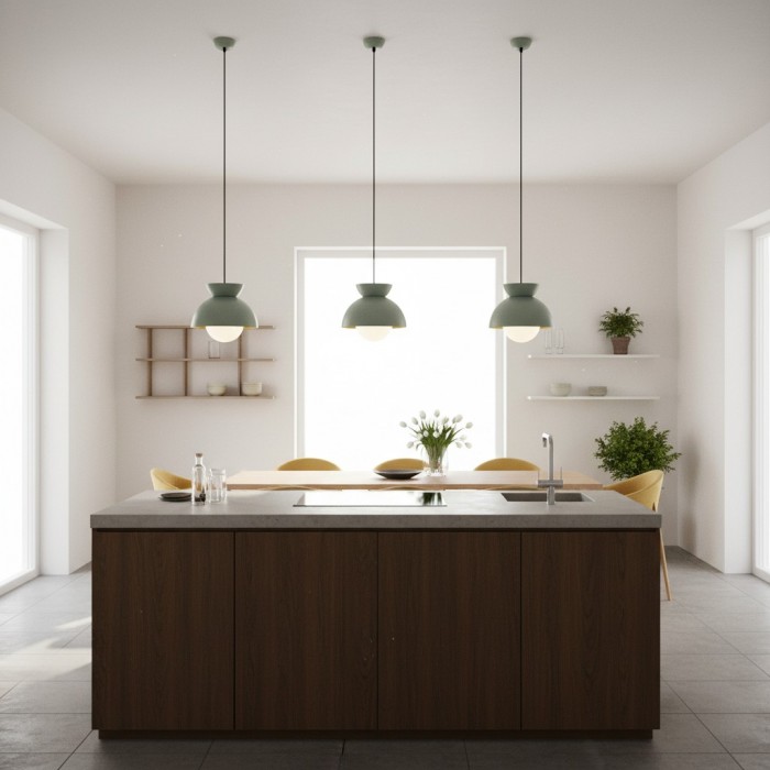 Aurelia Modern Dome Pendant Light - Sculptural Nordic Design HL1950