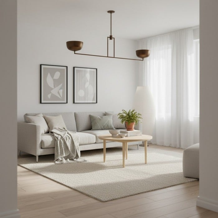 Lustrona Multi-Light Chandelier Metal Dome Shades - Streamlined Modern for Dining Room HL1872