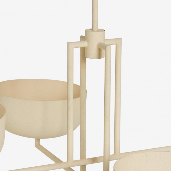 Lustrona Multi-Light Chandelier Metal Dome Shades - Streamlined Modern for Dining Room HL1872