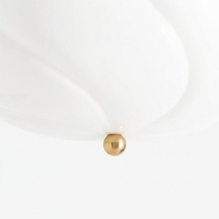 Modo Ceiling Light -Minimalist Glass Shade with Sleek Brass Frame for Dining Room or Office HL1908