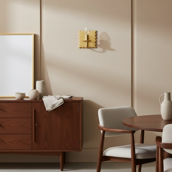 Modo Decorative Wall Light - Modern Wavy Metal Wall Sconce for Bedrooms and Hallways HL1890