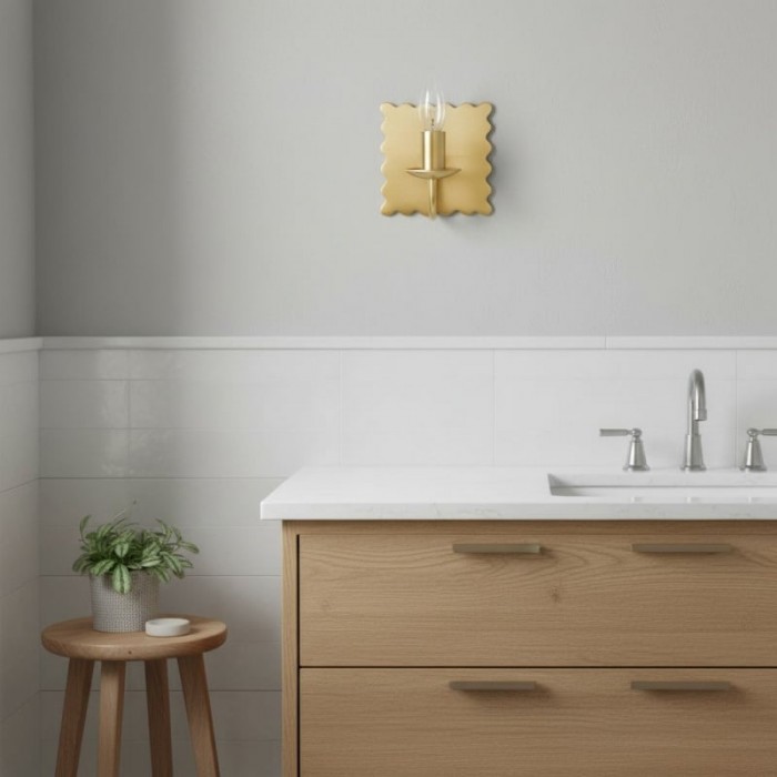 Modo Decorative Wall Light - Modern Wavy Metal Wall Sconce for Bedrooms and Hallways HL1890