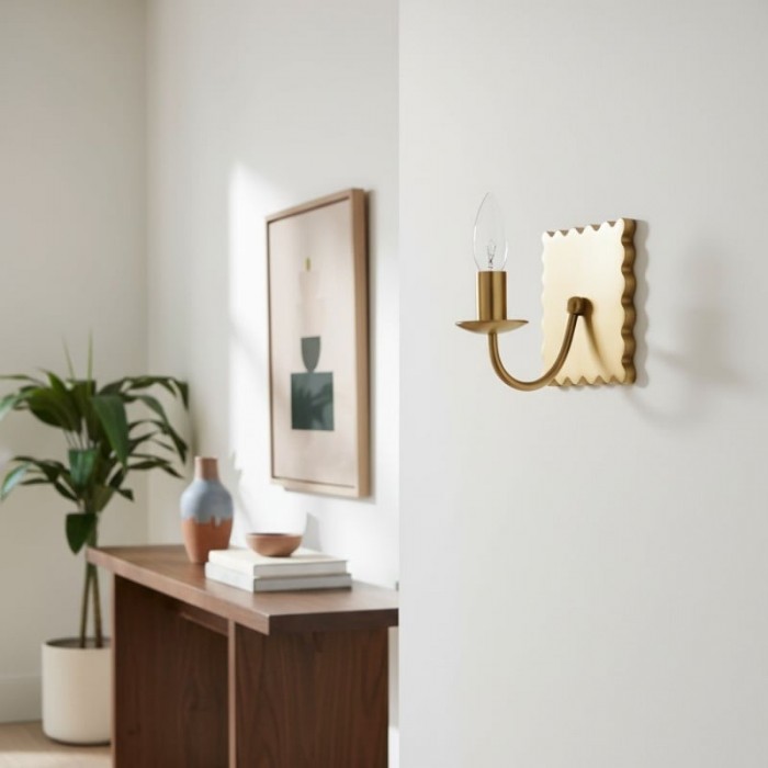 Modo Decorative Wall Light - Modern Wavy Metal Wall Sconce for Bedrooms and Hallways HL1890