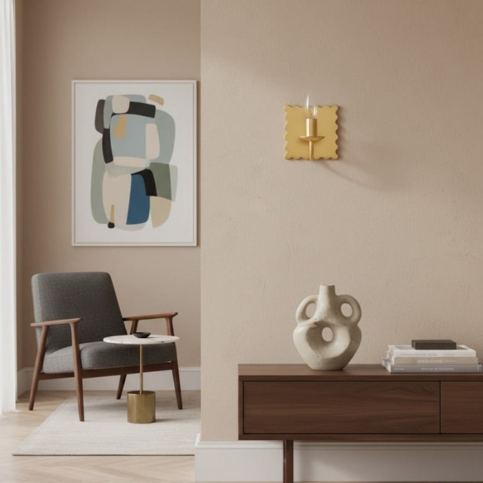 Modo Decorative Wall Light - Modern Wavy Metal Wall Sconce for Bedrooms and Hallways HL1890