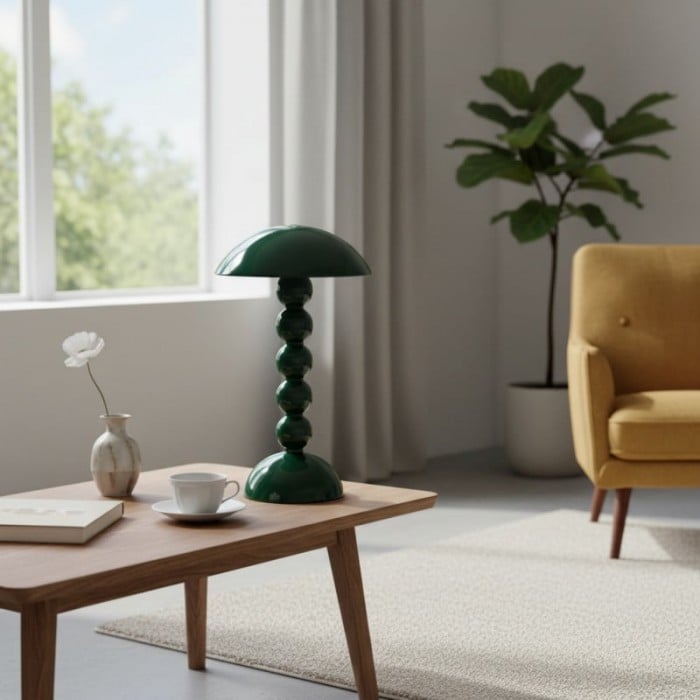 Modo LED Table Lamp - Orb-Stacked Base Mushroom Shade Perfect for Living Room or Bedroom HL1901
