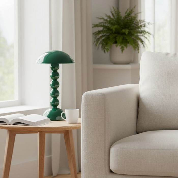 Modo LED Table Lamp - Orb-Stacked Base Mushroom Shade Perfect for Living Room or Bedroom HL1901