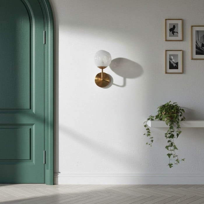 Modo Skulpterad Vägglampa i Glas - Modern Lampa med Diffuserat Ljus för Entréer HL1906