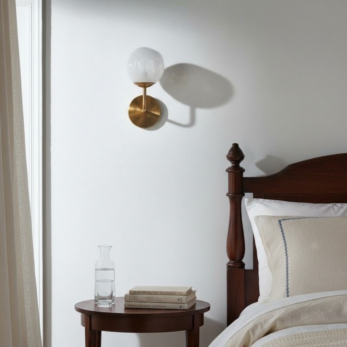 Modo Wandlamp van gebeeldhouwd glas - Moderne lamp met diffuus licht voor entrees HL1906