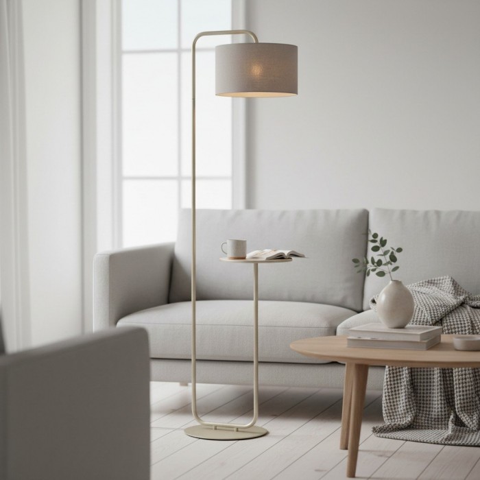 Lampadaire multifonctionnel Lirra avec design de table - Lampe sur pied élégante pour les espaces de vie HL2114