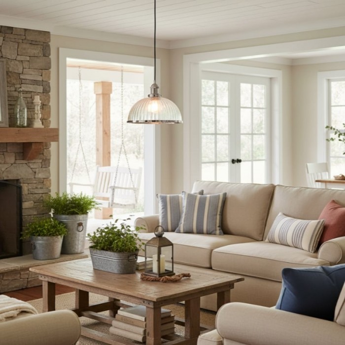 Novera Ribbed Glass Stylish Modern Pendant Lamp for Bedroom and Dining Area HL2171