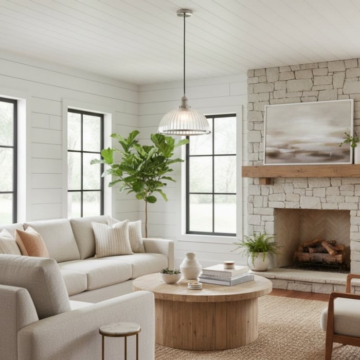 Novera Ribbed Glass Stylish Modern Pendant Lamp for Bedroom and Dining Area HL2171